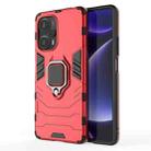 For Xiaomi Redmi Note 12 Turbo Magnetic Ring Holder PC + TPU Phone Case(Red) - 1