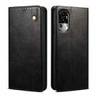 For OPPO Reno10 Pro+ Global Oil Wax Crazy Horse Texture Leather Phone Case(Black) - 1