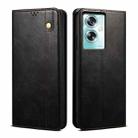 For OPPO A79 5G Oil Wax Crazy Horse Texture Leather Phone Case(Black) - 1