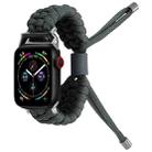 Stretch Plain Silicone Bean Watch Band For Apple Watch Ultra 49mm(Dark Grey) - 1
