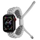 Stretch Plain Silicone Bean Watch Band For Apple Watch 8 41mm(Grey White) - 1