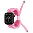 Stretch Plain Silicone Bean Watch Band For Apple Watch 8 41mm(Light Pink) - 1