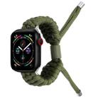Stretch Plain Silicone Bean Watch Band For Apple Watch 7 41mm(Army Green) - 1