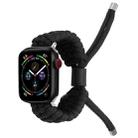 Stretch Plain Silicone Bean Watch Band For Apple Watch 7 45mm(Black) - 1
