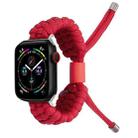 Stretch Plain Silicone Bean Watch Band For Apple Watch SE 44mm(Red) - 1