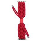 Stretch Plain Silicone Bean Watch Band For Apple Watch 6 40mm(Red) - 3