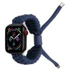 Stretch Plain Silicone Bean Watch Band For Apple Watch SE 2023 44mm(Navy Blue) - 1