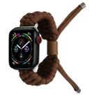 Stretch Plain Silicone Bean Watch Band For Apple Watch SE 2023 44mm(Coffee Brown) - 1