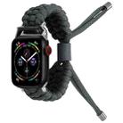 Stretch Plain Silicone Bean Watch Band For Apple Watch Ultra 2 49mm(Dark Grey) - 1
