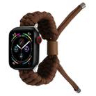 Stretch Plain Silicone Bean Watch Band For Apple Watch 9 45mm(Coffee Brown) - 1