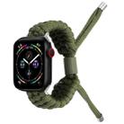 Stretch Plain Silicone Bean Watch Band For Apple Watch 9 41mm(Army Green) - 1