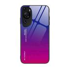 For Huawei P60 Art Gradient Color Glass Phone Case(Purple Red) - 1