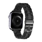 3-Beads Stripe Metal Watch Band For Apple Watch Ultra 49mm(Black) - 1