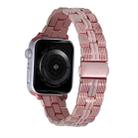 3-Beads Stripe Metal Watch Band For Apple Watch 8 45mm(Rose Pink) - 1