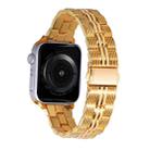 3-Beads Stripe Metal Watch Band For Apple Watch 7 41mm(Gold) - 1