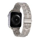 3-Beads Stripe Metal Watch Band For Apple Watch 7 41mm(Starlight) - 1