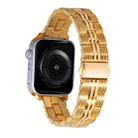 3-Beads Stripe Metal Watch Band For Apple Watch SE 44mm(Gold) - 1