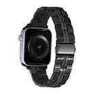 3-Beads Stripe Metal Watch Band For Apple Watch Ultra 2 49mm(Black) - 1