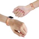 3-Beads Stripe Metal Watch Band For Apple Watch Series 10 42mm(Rose Gold) - 3