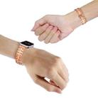 3-Beads Stripe Metal Watch Band For Apple Watch Series 10 46mm(Rose Gold) - 3