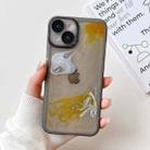 For iPhone 14 Oil Painting Electroplating TPU Phone Case(Grey) - 1