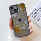 For iPhone 13 Oil Painting Electroplating TPU Phone Case(Grey) - 1