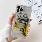 For iPhone 12 Pro Oil Painting Electroplating TPU Phone Case(White) - 1