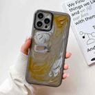 For iPhone 12 Pro Max Oil Painting Electroplating TPU Phone Case(Grey) - 1