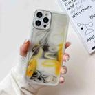 For iPhone 12 Pro Max Oil Painting Electroplating TPU Phone Case(White) - 1