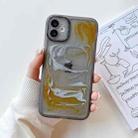 For iPhone 11 Oil Painting Electroplating TPU Phone Case(Grey) - 1