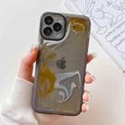 For iPhone 11 Pro Oil Painting Electroplating TPU Phone Case(Grey) - 1