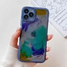 For iPhone 11 Pro Oil Painting Electroplating TPU Phone Case(Blue) - 1