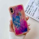 For iPhone X / XS Oil Painting Electroplating TPU Phone Case(Pink) - 1