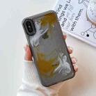 For iPhone X / XS Oil Painting Electroplating TPU Phone Case(Grey) - 1