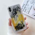 For iPhone X / XS Oil Painting Electroplating TPU Phone Case(White) - 1