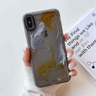 For iPhone XS Max Oil Painting Electroplating TPU Phone Case(Grey) - 1