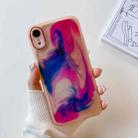 For iPhone XR Oil Painting Electroplating TPU Phone Case(Pink) - 1