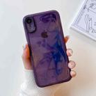 For iPhone XR Oil Painting Electroplating TPU Phone Case(Purple) - 1