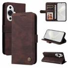 For Huawei nova 11 Skin Feel Life Tree Metal Button Leather Phone Case(Brown) - 1