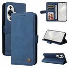 For Huawei nova 11 Skin Feel Life Tree Metal Button Leather Phone Case(Blue) - 1