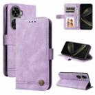 For Huawei nova 11 SE Skin Feel Life Tree Metal Button Leather Phone Case(Purple) - 1