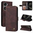 For Huawei nova 11 SE Skin Feel Life Tree Metal Button Leather Phone Case(Brown) - 1