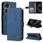 For Huawei nova 11 SE Skin Feel Life Tree Metal Button Leather Phone Case(Blue) - 1