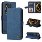 For Huawei Enjoy 70 Skin Feel Life Tree Metal Button Leather Phone Case(Blue) - 1