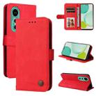 For Huawei nova 12 Skin Feel Life Tree Metal Button Leather Phone Case(Red) - 1
