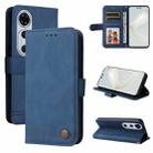 For Huawei nova 12 Pro Skin Feel Life Tree Metal Button Leather Phone Case(Blue) - 1