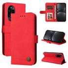 For Huawei nova 13 Pro Skin Feel Life Tree Metal Button Leather Phone Case(Red) - 1