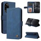 For Huawei nova 13 Pro Skin Feel Life Tree Metal Button Leather Phone Case(Blue) - 1