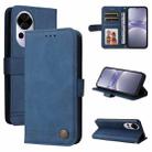 For Huawei nova 13 / nova 12 Skin Feel Life Tree Metal Button Leather Phone Case(Blue) - 1