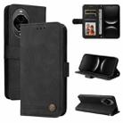 For Huawei nova 14 Skin Feel Life Tree Metal Button Leather Phone Case(Black) - 1